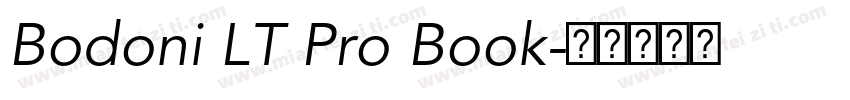 Bodoni LT Pro Book字体转换